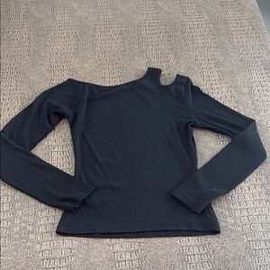 Commense black cutout long sleeve top size medium edgy core